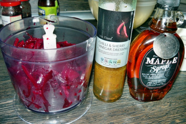 Cviklové pyré s opečenou mozzarellou v slaninke (fotorecept) - obrázok 1