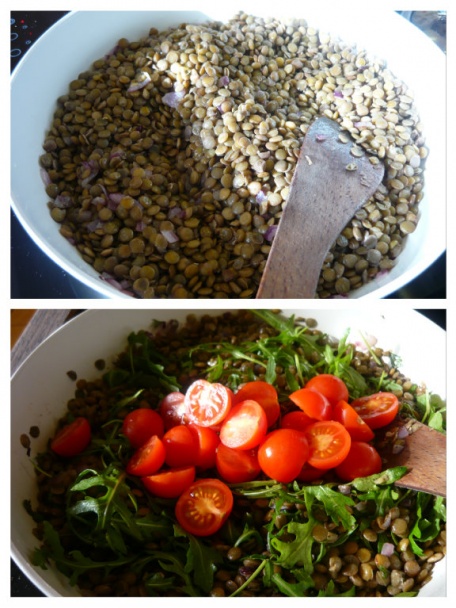 Šošovicový šalát s paradajkou a rukolou (fotorecept) - obrázok 2
