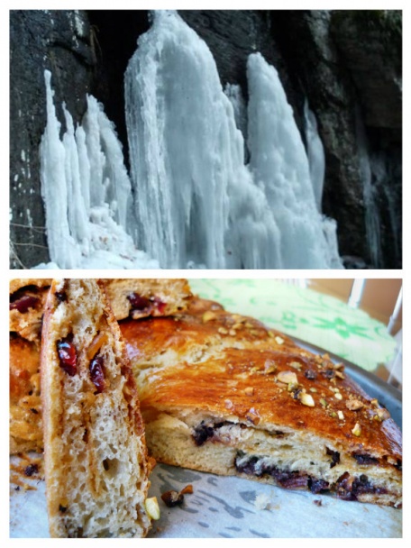 Snehový veniec s pistáciami, čokoládou, brusnicami a karamelom (fotorecept) - obrázok 6