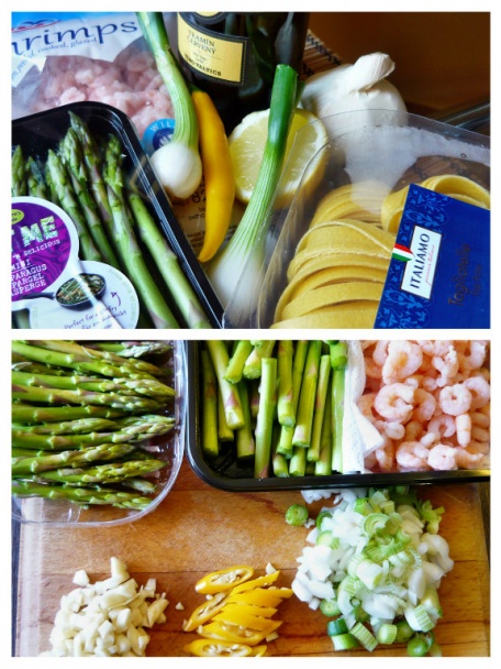 Cestoviny so zelenou baby špargľou a krevetami (fotorecept) - obrázok 1