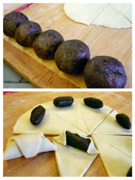 Nekysnuté orechové rožky rumovým maslom pohladkané (fotorecept) - obrázok 3