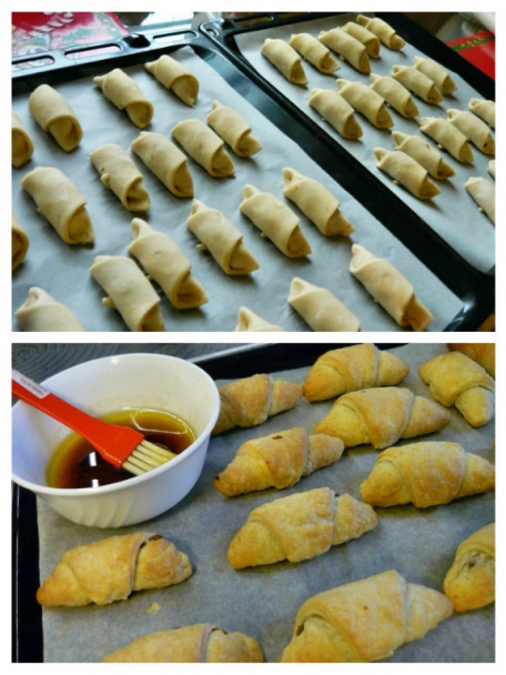 Nekysnuté orechové rožky rumovým maslom pohladkané (fotorecept) - obrázok 4