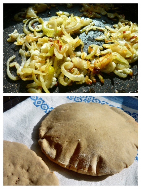 Zelená šošovica s pečeným baklažánom v pita chlebe (fotorecept) - obrázok 3