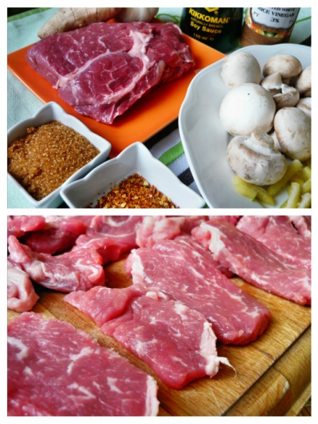 Hovädzie s hubami a fazuľovými strukmi (fotorecept) - obrázok 1