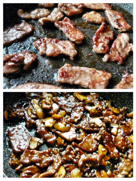 Hovädzie s hubami a fazuľovými strukmi (fotorecept) - obrázok 3