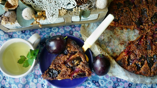 Slivkový koláč s mandľami (fotorecept) - obrázok 4