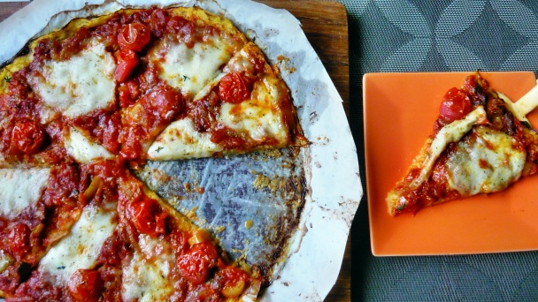 Špagetová tekvica ako slaný koláč s paradajkami (fotorecept) - obrázok 5