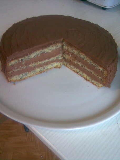 Maková torta s čokoládovým krémom (fotorecept) - obrázok 6