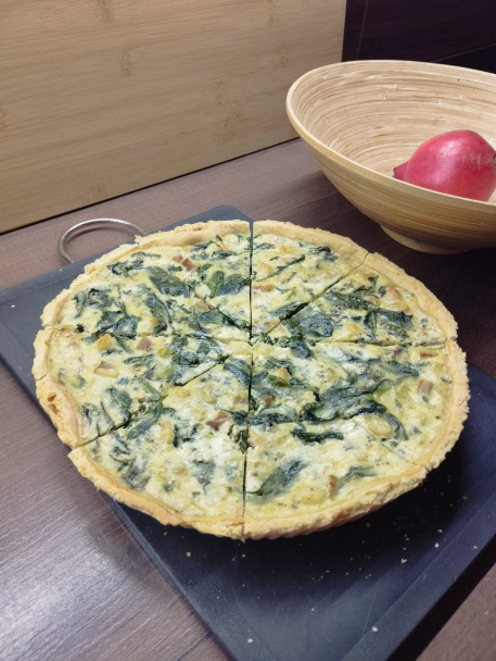 Špenátový quiche s nivou - obrázok 5