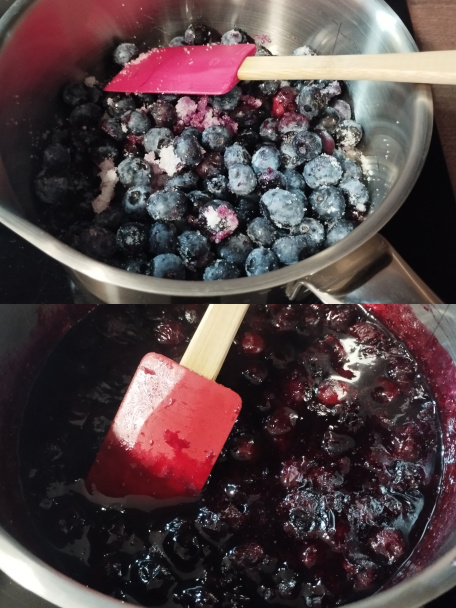 Nepečený čučoriedkový mramorový cheesecake (fotorecept) - obrázok 2