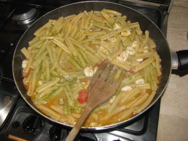 Cestoviny s krevetami a pistáciovým pestom (fotorecept) - obrázok 6