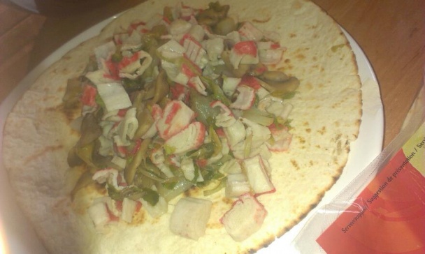 Wrapsík zo zeleninovo-krabiou plnkou - obrázok 4