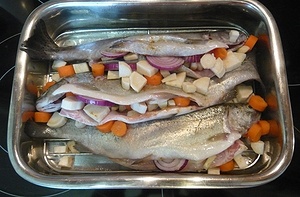 Pečený pstruh na zelenine (fotorecept) - obrázok 2