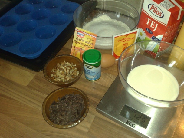 Čokoládovo-orechové muffiny (fotorecept) - obrázok 1