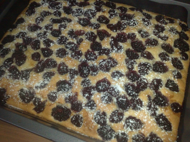 Černicovo-višňový rýchly koláč (fotorecept) - obrázok 5