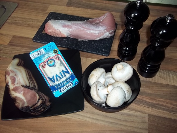 Grilovaná sviečkovica s plnenými šampiňónmi (fotorecept) - obrázok 1