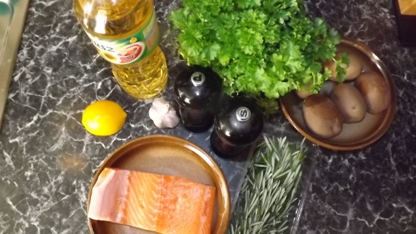 Losos s bylinkami a pečenými zemiakmi (fotorecept) - obrázok 1