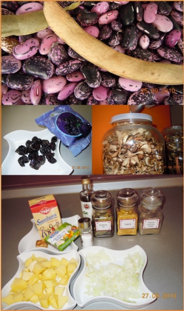 Fazuľa na husto s údenou krkovičkou (fotorecept) - obrázok 1