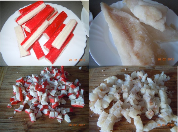 Rybacie fašírky s krabími tyčinkami - obrázok 1