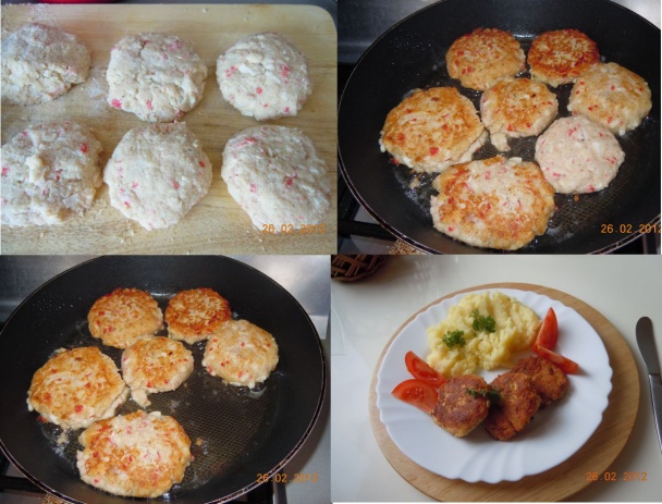 Rybacie fašírky s krabími tyčinkami - obrázok 3