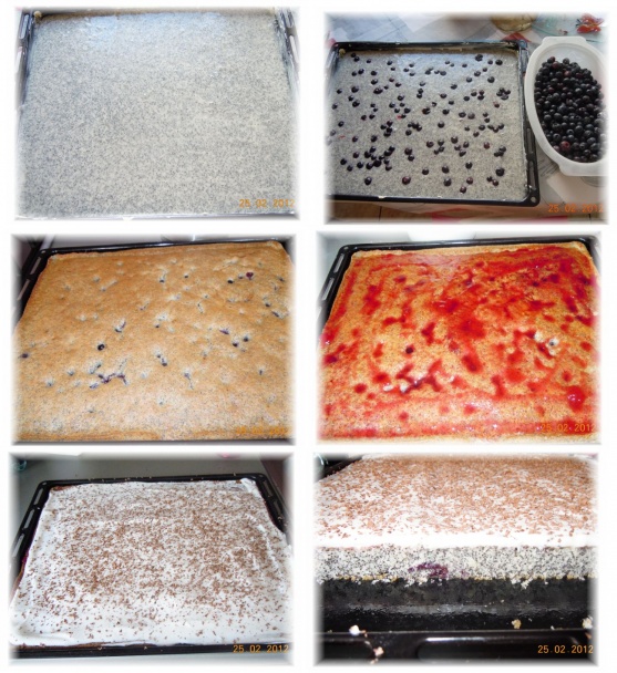 Makový koláč s čučoriedkami - obrázok 1