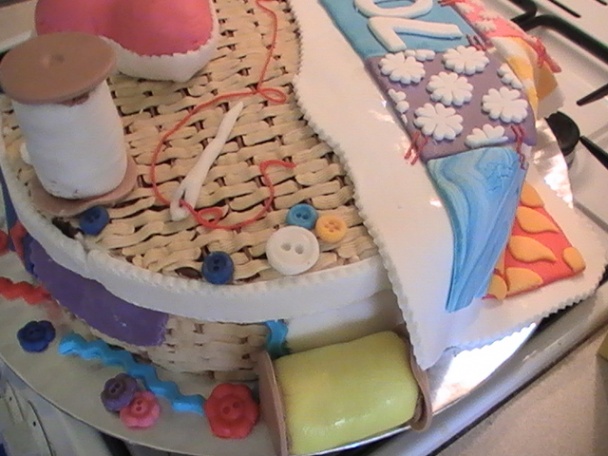 Torta pre nadšenú šičku patchworkových diek (fotopostup) - obrázok 8