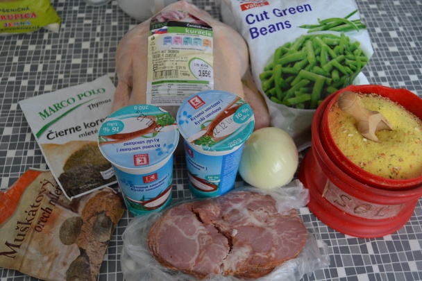 Fazuľové struky s grilovaným kurčaťom - obrázok 1