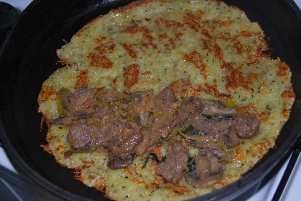 Bramborák s kuracou pečeňou na cibuli - obrázok 4