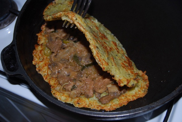 Bramborák s kuracou pečeňou na cibuli - obrázok 5