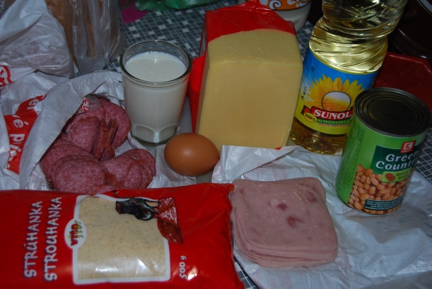 Vysmážaný syr so šunkou alebo salámou (fotorecept) - obrázok 1