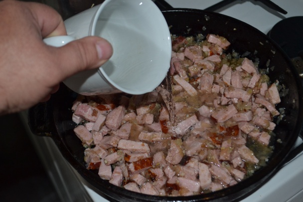 Hrachovo-krúpová kaša s údeným na hubách (fotorecept) - obrázok 9