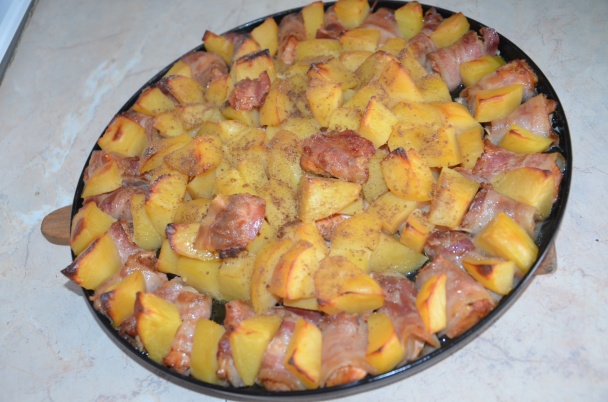 Kuracie prsia v údenom cesnakovom bôčiku (fotorecept) - obrázok 4