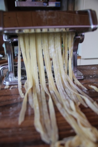 Domáce tagliatelle s krevetami - obrázok 1