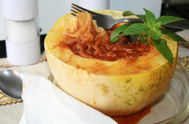 Špagetová tekvica v mikrovlnke (fotorecept) - obrázok 6