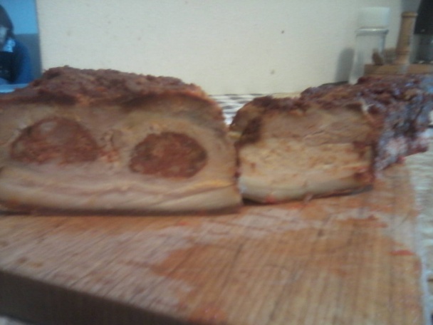 Seriál na pokračovanie - diel VI. Konfitovaný paprikový bôčik plnený klobásou (fotorecept) - obrázok 11