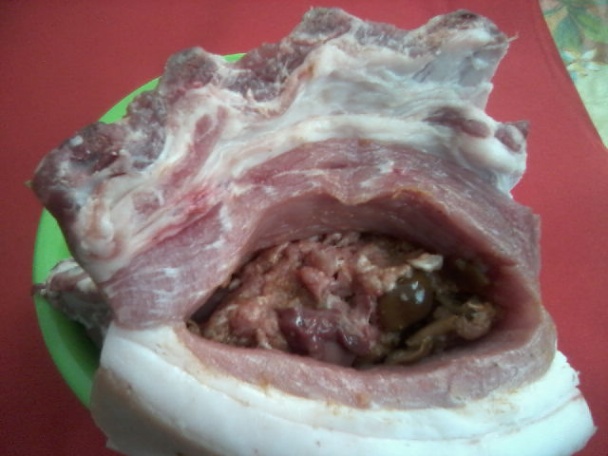 Plnené pečené prasiatko (bôčik) (fotorecept) - obrázok 3