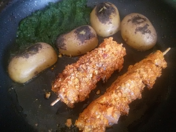 Pstruh v čipsoch na špenáte (fotorecept) - obrázok 3