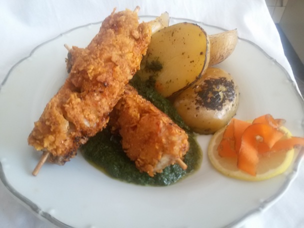 Pstruh v čipsoch na špenáte (fotorecept) - obrázok 4