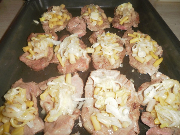 Bravčové zapečené so zelenou fazuľkou a pórom - obrázok 2