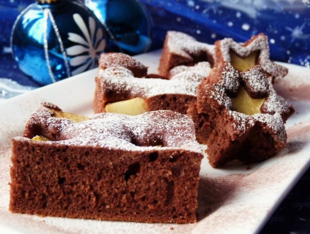 Kakaový koláč s jablkami (fotorecept) - obrázok 5