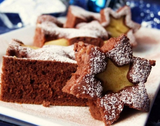 Kakaový koláč s jablkami (fotorecept) - obrázok 6