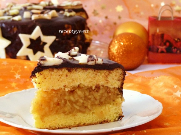 Jablková torta s čokoládovou polevou (fotorecept) - obrázok 9