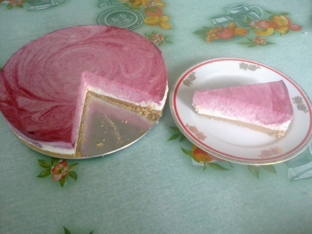 Malinová tvarohová zvírená torta (fotorecept) - obrázok 9