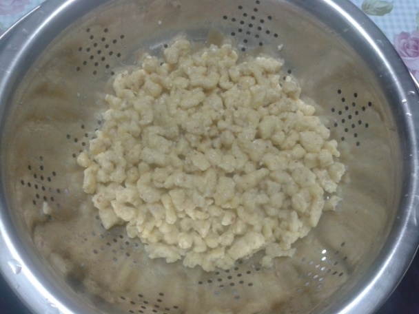 Lieskovo-orieškové halušky s jahodovým džemom (fotorecept) - obrázok 5