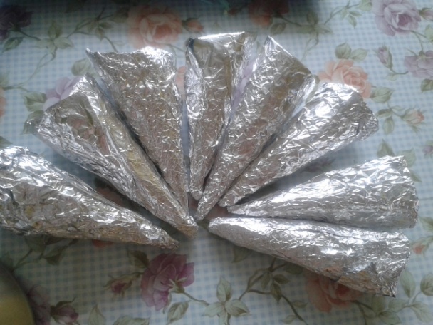 Chlebové kornútky plnené šalátom (fotorecept)  - obrázok 1