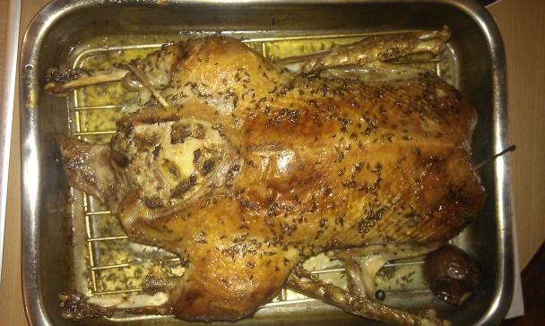 Pečená hus s plnkou po kysucky - obrázok 4