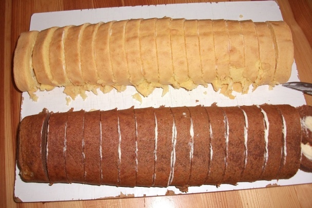 Pomarančová torta s dvoma druhmi krému (fotorecept) - obrázok 5