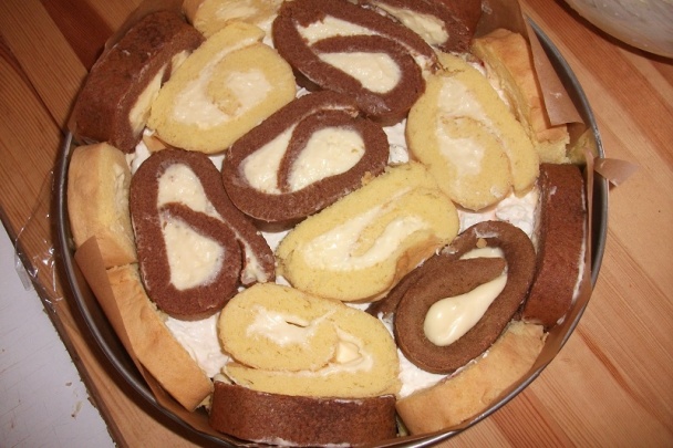 Pomarančová torta s dvoma druhmi krému (fotorecept) - obrázok 7