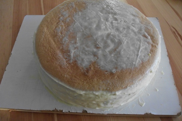 Pomarančová torta s dvoma druhmi krému (fotorecept) - obrázok 9