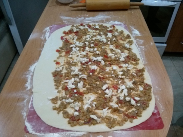 Slaná torta z baklažánových ruží (fotorecept) - obrázok 4